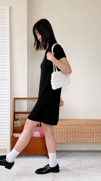 法式亞麻天絲短洋裝3