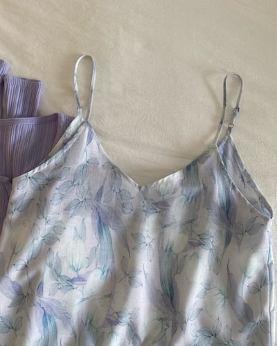 藍花吊帶洋裝-藍3