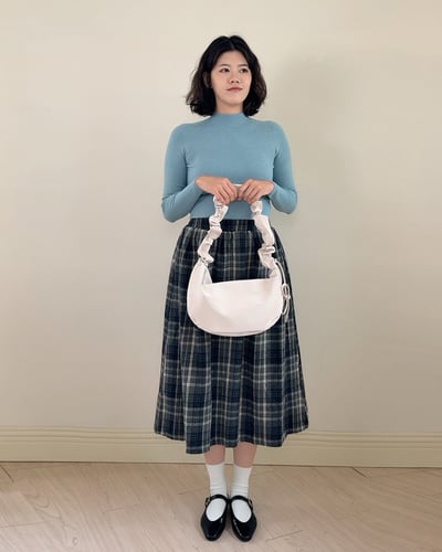 2way光澤側背包-杏3