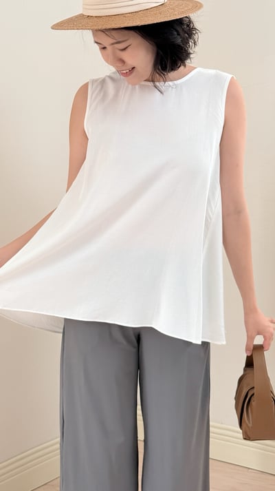 紐結美背長版上衣-杏3