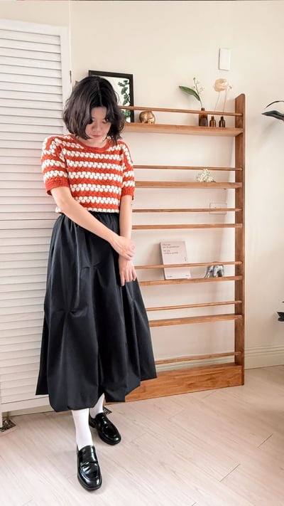 witharch時髦抓褶花苞裙6