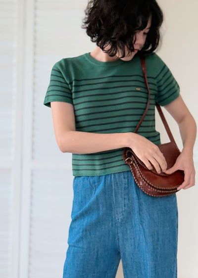 純棉條紋針織衫3