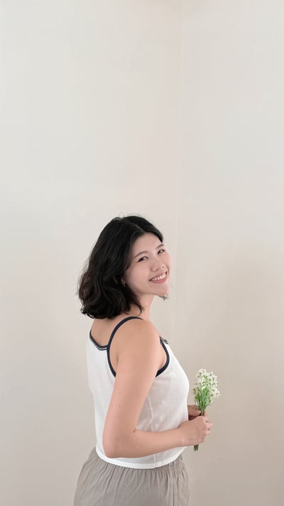 亞麻撞色背心-杏4