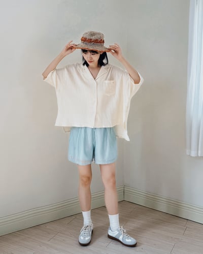 witharch-法式古巴襯衫-杏4