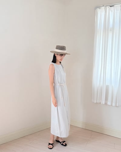 亞麻扭結背心洋裝3