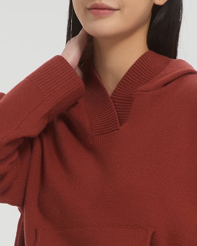 witharch抗起球連帽大學t-紅6