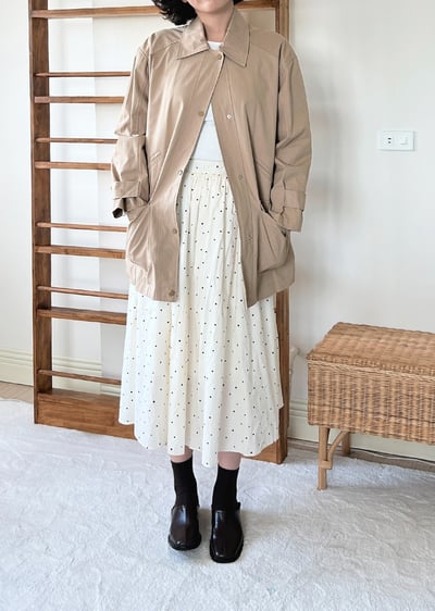 復古中長版風衣6