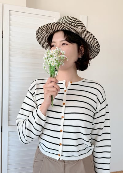 法式黑白極簡草帽4