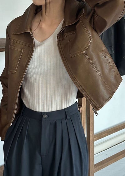 U領質感坑條針織衫4