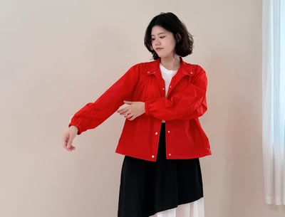 清透防曬薄外套-紅7