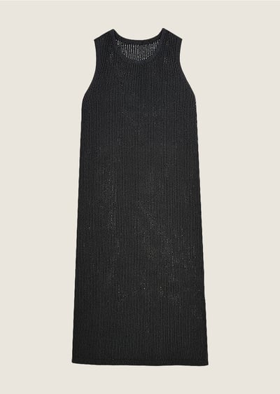 純棉透膚針織洋裝1