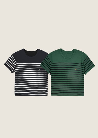 純棉條紋針織衫1