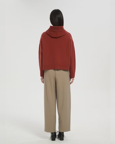 witharch軟料西裝褲-卡其4