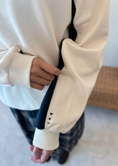 韓國圓領撞色大學tee6