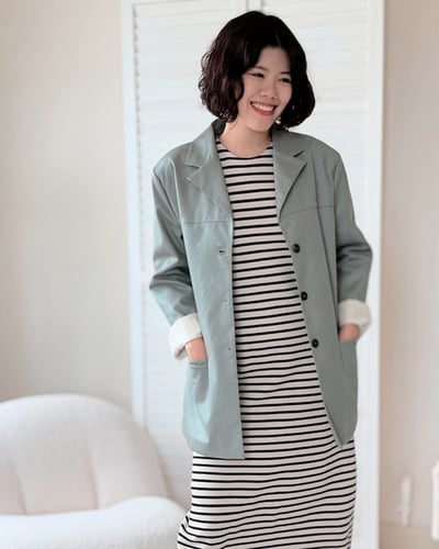 針織條紋背心洋裝2