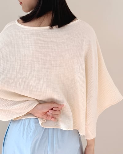 witharch-棉紗連袖上衣-杏7