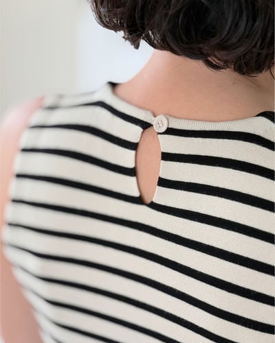 針織條紋背心洋裝6