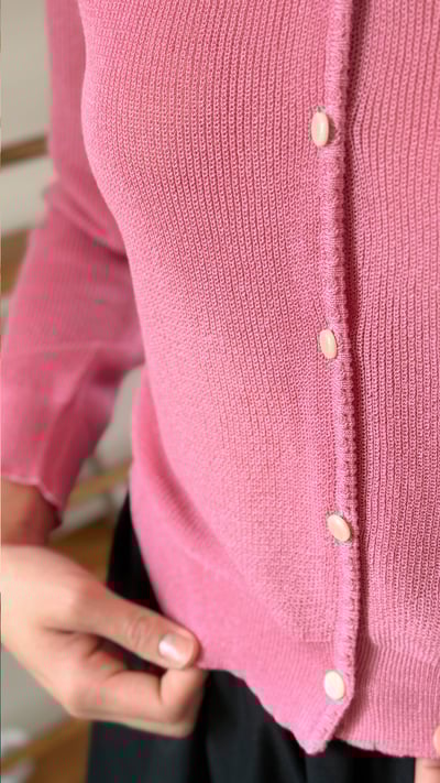 細膩柔滑開襟衫-莓果3