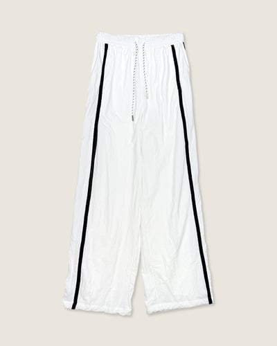 薄荷色薄款休閒長褲-杏1