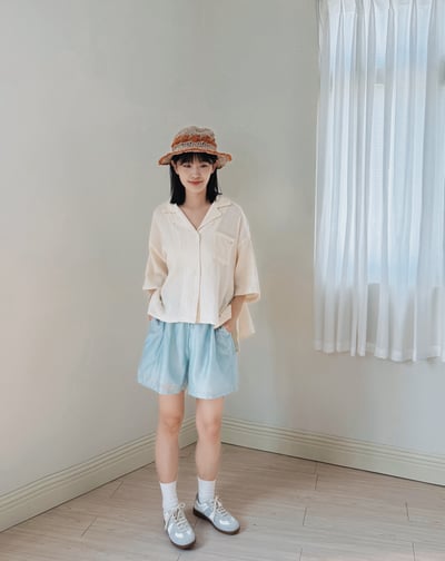 witharch-法式古巴襯衫-杏5