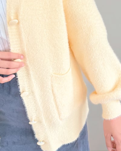 清新淡黃開襟外套-黃6