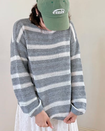 韓國條紋針織上衣6