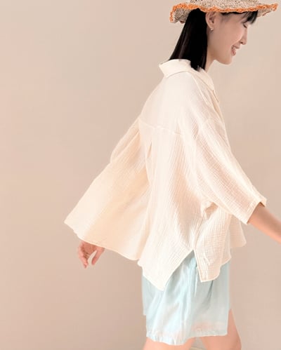 witharch-法式古巴襯衫-杏3