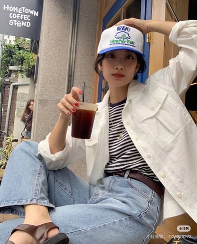 韓國雙口袋風衣襯衫2