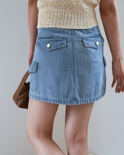 高質感口袋牛仔裙5