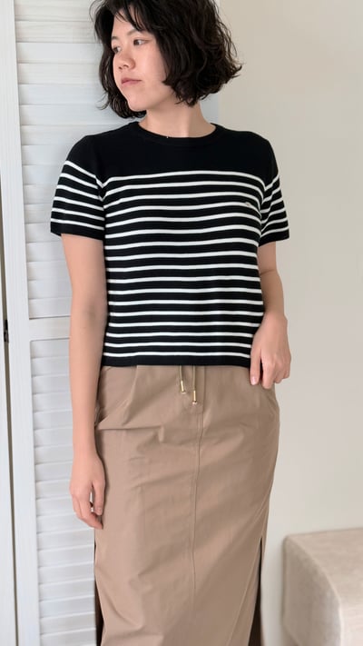 純棉條紋針織衫7