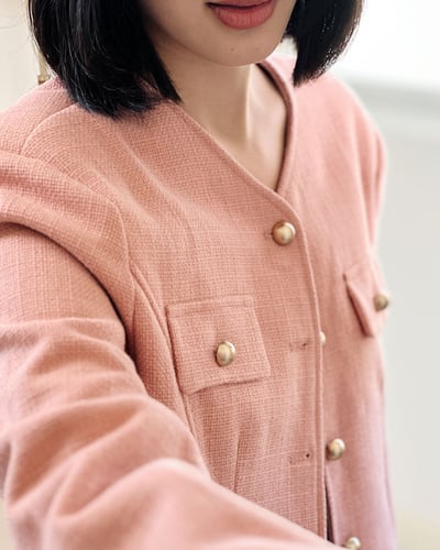 金扣花呢西外-桃粉4
