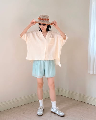 witharch-法式古巴襯衫-杏5