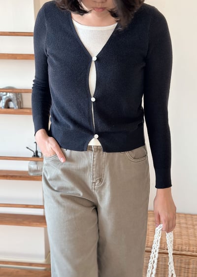 韓國假兩件針織衫6