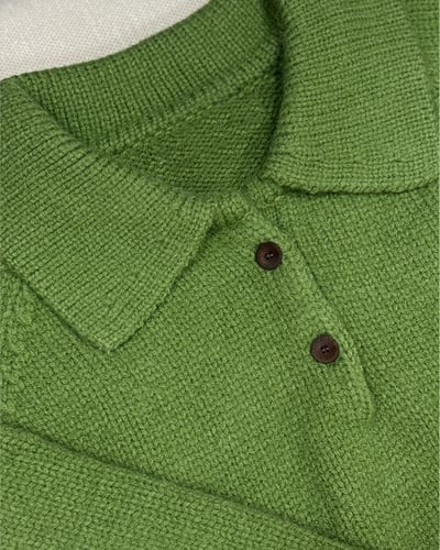 POLO領拉格蘭毛衣-綠3