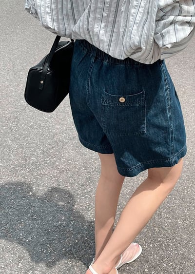 紋理牛仔萬能短褲7