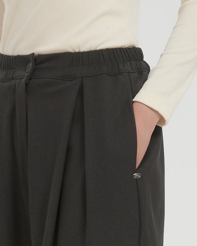 witharch軟料西裝褲-深灰4