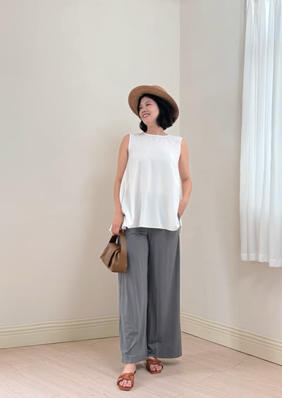 紐結美背長版上衣-杏10