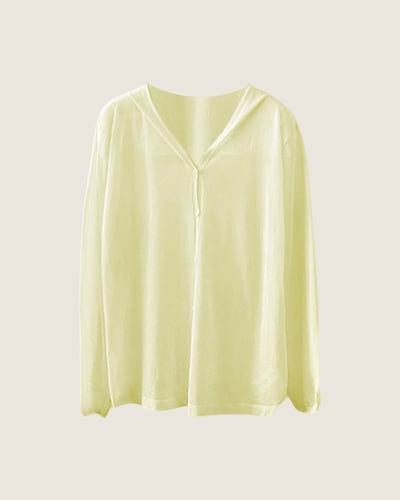 細緻連帽防曬衣-黃1