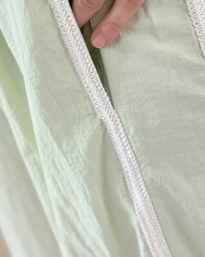 薄荷色薄款休閒長褲-綠6