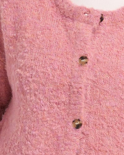 witharch圈圈絨排釦外套-粉6