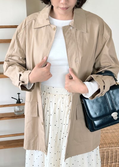 復古中長版風衣3