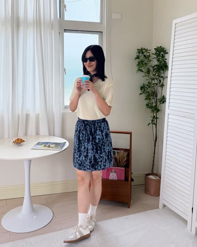 時髦豹紋鬆緊裙3