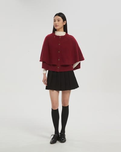 witharch雲朵披風-紅8