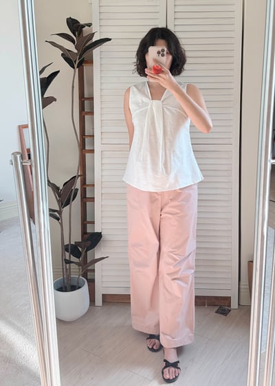 純棉綁結造型上衣-杏6