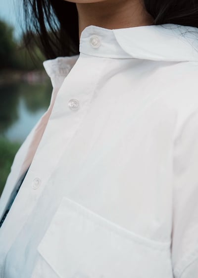 雙口袋棉質挺料襯衫3