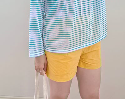 亮眼時髦萬能短褲-黃6