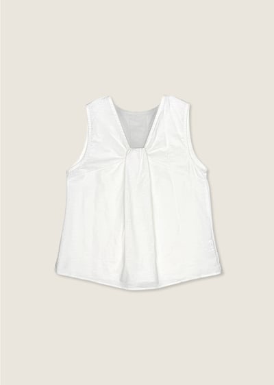 純棉綁結造型上衣-杏1