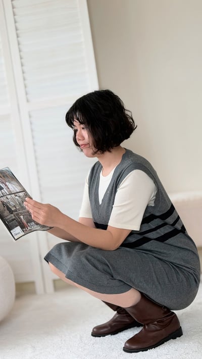 疊穿修身針織洋裝6