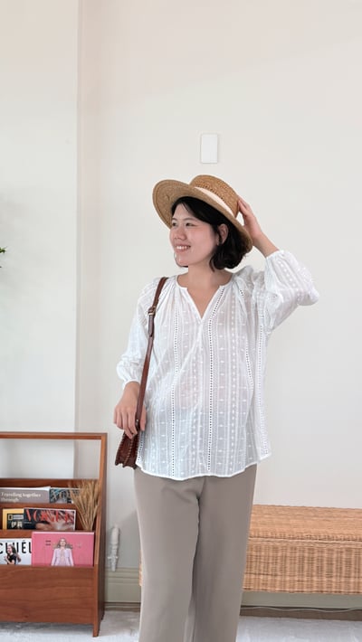 布蕾絲鏤空上衣2