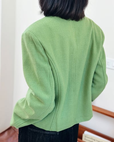 金扣花呢西外-綠5